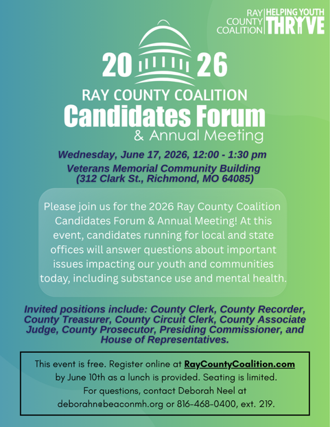 Ray County Coalition Candidates Forum & Annual Meeting