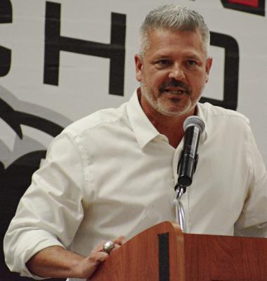 SCOTT ACREE reflects on his athletic career during and after high school as he’s inducted into the Richmond Spartan Athletic Hall of Fame. SHAWN RONEY | Staff
