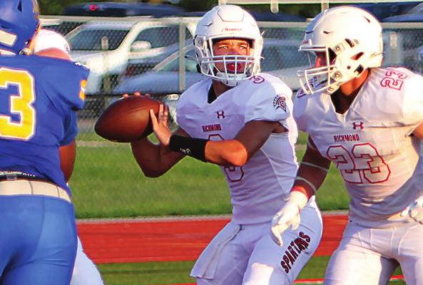 AFTER PLAYING in the preseason jamboree in August at Odessa, Richmond’s four-year starting quarterback, Keyshaun Elliott, predicts a good season for the team. As they enter the playoffs, the Spartans are 8-1. J.C. VENTIMIGLIA | Staff
