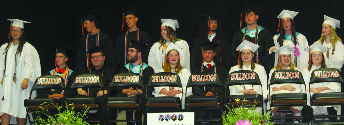 HARDIN GRADUATES celebrate their achievements as they proudly walk across the stage during the commencement ceremony. MIRANDA JAMISON | Staff