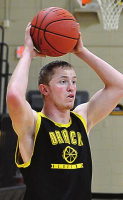 BLAKE BUCHANAN looks to pass during one of Matt Brownsberger’s practices.
