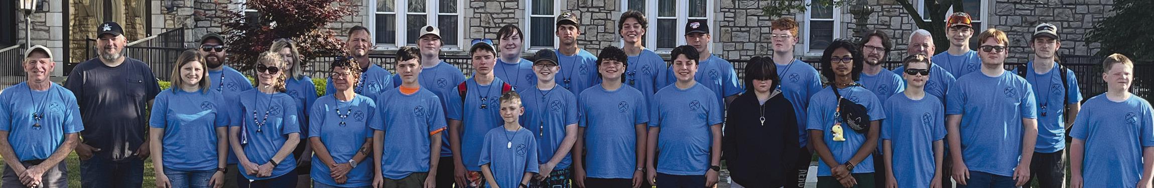 RICHMOND BOY SCOUT TROOP 324 Scouts and leaders depart for a 10-day stay at Bartle Scout Reservation. The group includes 18 scouts and 15 adults, with campers working toward merit badges and rank advancements. Submitted