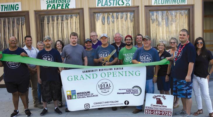 IDEAL INDUSTRIES INC. of Richmond celebrates its opening with employees, board members and community stakeholders on Wednesday morning. A grant was received through the Mid-America Regional Council and the Missouri Department of Natural Resources. SOPHIA BALES | Staff