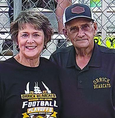 LONGTIME BEARCAT supporters David and Christie Nail are recognized for their lasting contributions to Orrick athletics. | Submitted