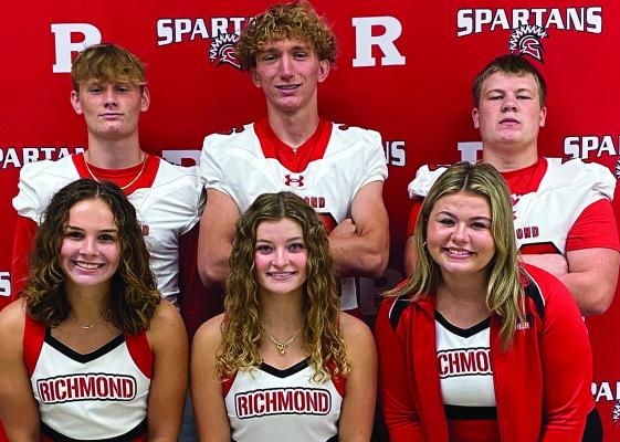HOMECOMING 2024 KING candidates are Bryer Farnan (left), Jacob Johnson and John Weber. Vying for queen are Kayland Cooper (left), Isabelle Dooley and Kaili Luman. Submitted