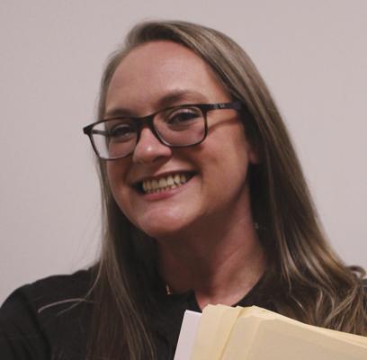 RAY COUNTY JAIL Administrator Melanie Pumphery explains the new process for entering warrants. SOPHIA BALES | Staff