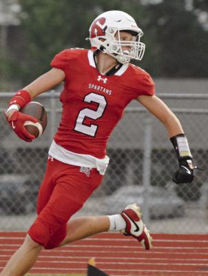 BRYER FARNAN, shown scoring a defensive touchdown in 2024, looks to help Central Methodist University on the offensive side of the ball. SHAWN RONEY | Staff