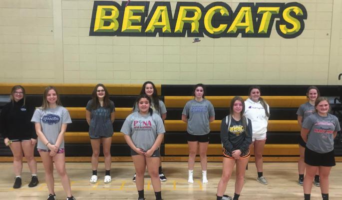 PICTURED ARE, from left, front row, Kyla Beard, Tiyra Hill, Kirra Vaugh, Janie Kilgore; back row, Kaitlin Leader, Natasha Hicks, Maddie Norton, Evalen Sanchez, Laci Skith, Tristyn Banning. SUBMITTED PHOTO