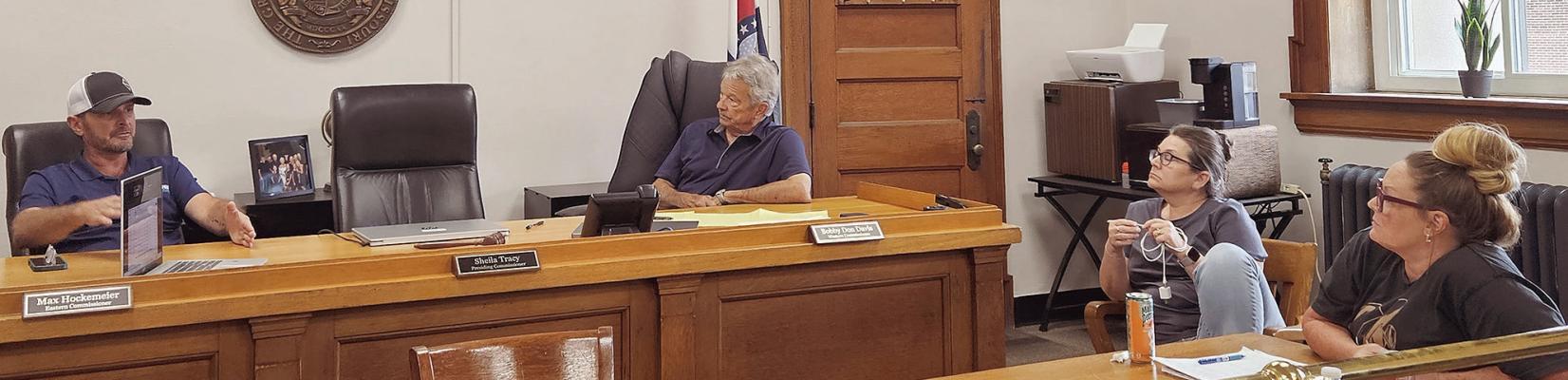 RAY COUNTY OFFICIALS and staff review software that could help track road work, resident requests, equipment and other county operations. MIRANDA JAMISON | Staff
