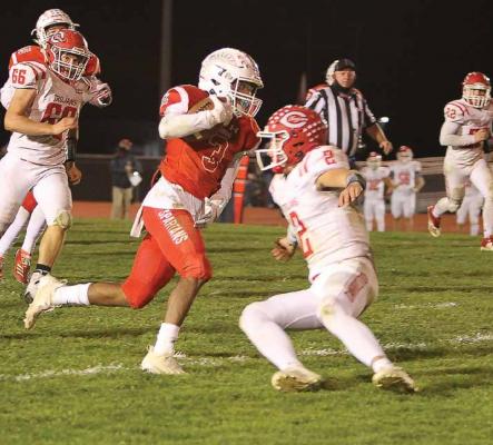 SPARTAN running back Adrian Church, a senior, rushes for a touchdown in Richmond’s 44-6 homecoming victory Oct. 2 against Carrollton. At 7 p.m. Oct. 9, the Spartans play their Senior Night game at home against the visiting Holden Eagles. J.C. VENTIMIGLIA | Staff