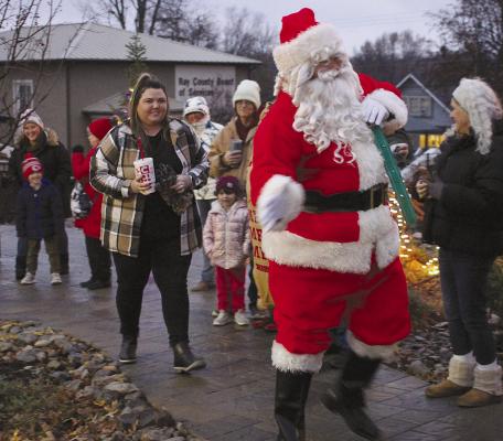 SANTA ENTERS Richmond Square with patient local guests for the Christmas festivities. SOPHIA BALES | Staff