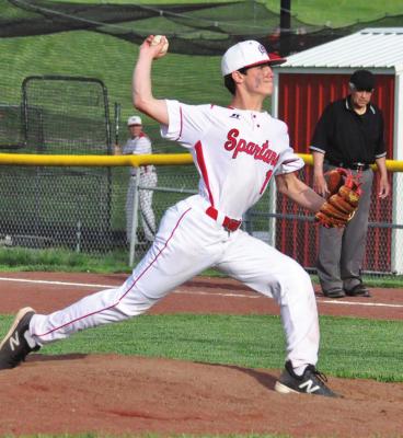 PITCHING IN RELIEF, sophomore Josh Pyle helps the Spartans keep Lawson in check Monday at Southview Park. SHAWN RONEY | Staff