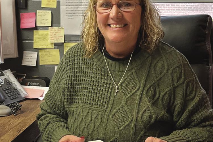 RICHMOND MIDDLE School Principal Staci Maddux shares insight on Hall of Fame award. SOPHIA BALES | Staff