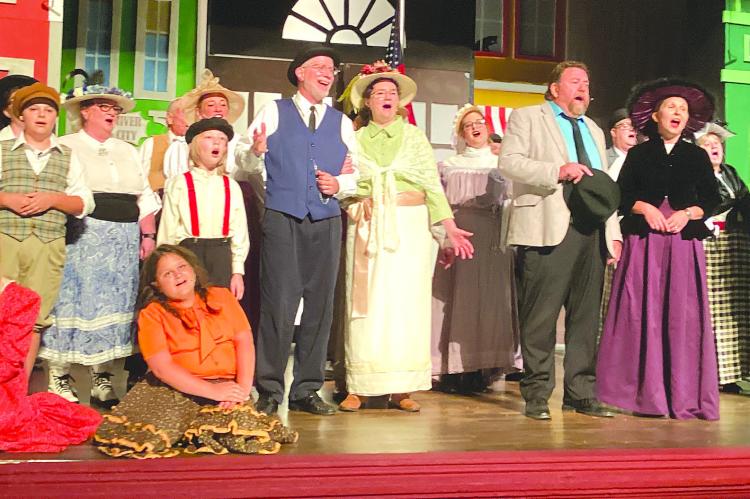 “THE MUSIC MAN” cast has been rehearsing for their shows, set for Friday and Saturday, August 2 and 3 at 7 p.m. and Sunday, Aug. 4 at 2 p.m. CINDY SAUCE | Submitted
