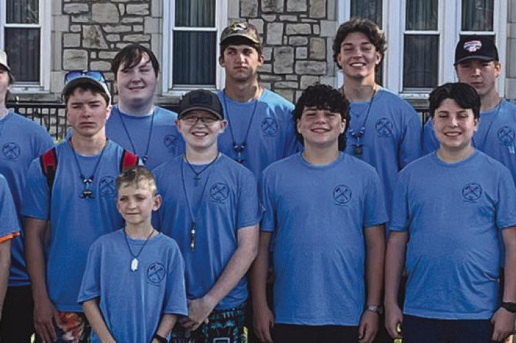 RICHMOND BOY SCOUT TROOP 324 Scouts and leaders depart for a 10-day stay at Bartle Scout Reservation. The group includes 18 scouts and 15 adults, with campers working toward merit badges and rank advancements. Submitted