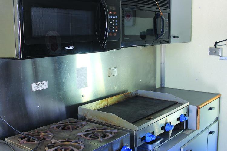 INSIDE THE CANTEEN, there is a place where food can be prepped and cooked. Phillip Powers explained if an emergency situation occurred, food could be made for first responders and victims. SOPHIA BALES | Staff
