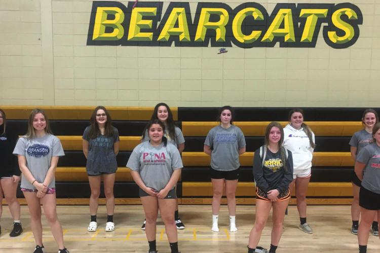 PICTURED ARE, from left, front row, Kyla Beard, Tiyra Hill, Kirra Vaugh, Janie Kilgore; back row, Kaitlin Leader, Natasha Hicks, Maddie Norton, Evalen Sanchez, Laci Skith, Tristyn Banning. SUBMITTED PHOTO