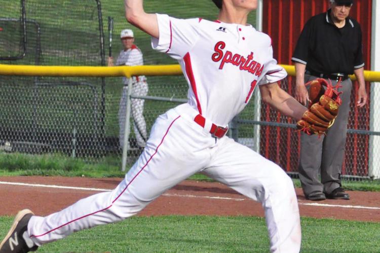 PITCHING IN RELIEF, sophomore Josh Pyle helps the Spartans keep Lawson in check Monday at Southview Park. SHAWN RONEY | Staff