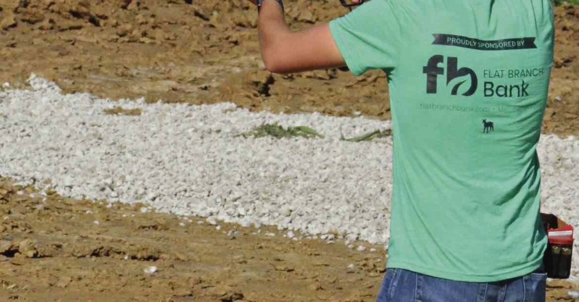 AIDEN O’DELL, a member of the Millville 4-H Club, takes aim during the trap shooting competition at the Ray County Fair.