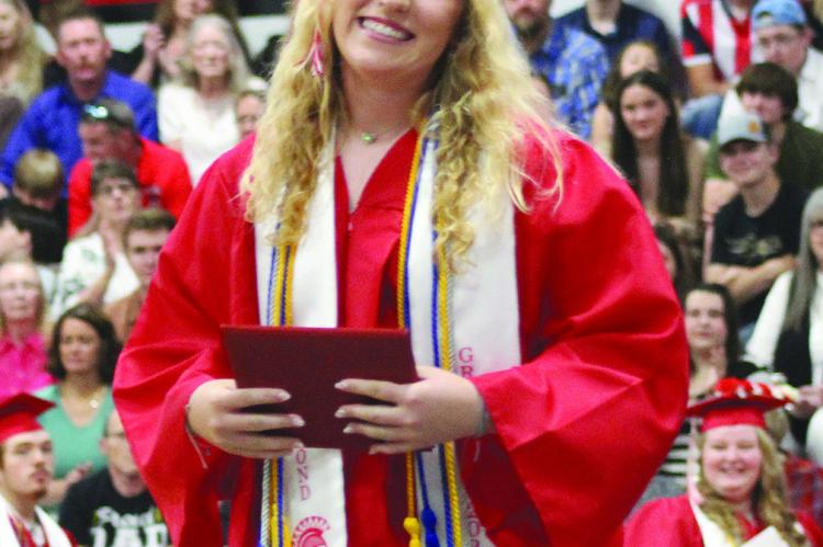 RICHMOND HIGH SCHOOL 2023 CLASS President Haylee Weber walks the stage after receiving her diploma. See Page 7 of today’s edition for more on the RHS graduation. SOPHIA BALES | Staff