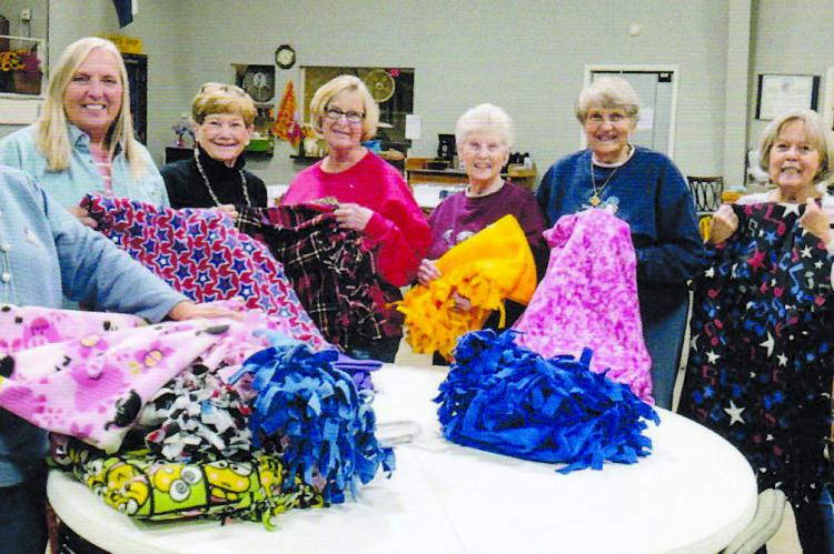 COLORFUL BLANKETS DONATED by sorority sisters Nancy Coleman, Sandra Williams, Jean Schmidt, Margie Bowman, Beverly Phipps, Jan Carnahan and Barb Porter. Submitted