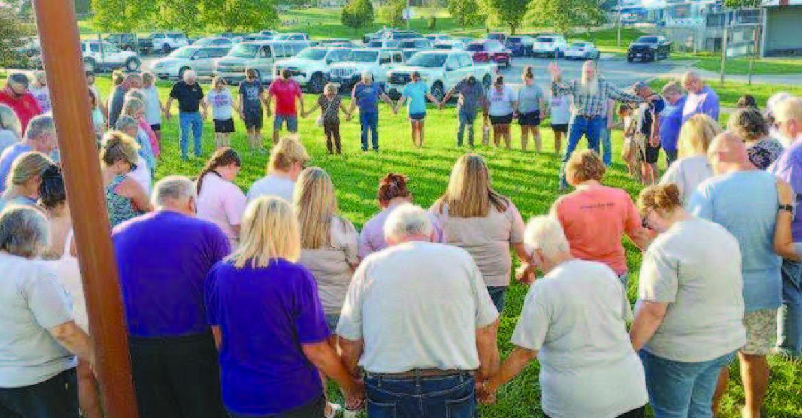 Neighbors gather to pray for Presley