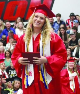 RICHMOND HIGH SCHOOL 2023 CLASS President Haylee Weber walks the stage after receiving her diploma. See Page 7 of today’s edition for more on the RHS graduation. SOPHIA BALES | Staff