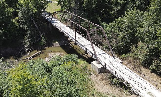 THE HISTORIC MORTON BRIDGE, located north on Landing Road between Richmond and Hardin, is available for relocation and reuse. The Ray County Commissioners are reviewing proposals. BRIAN RICE | Staff
