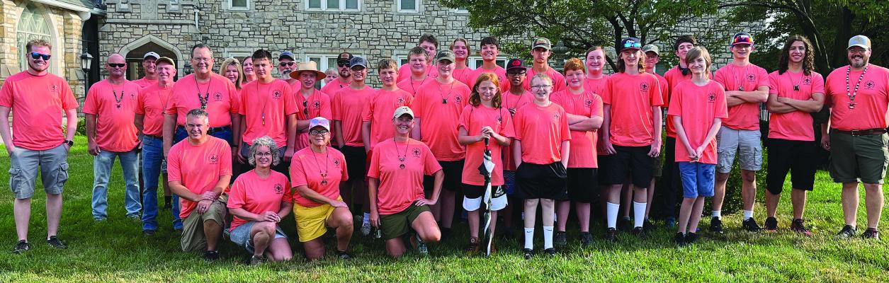 Richmond Area Boy Scouts Troop 324 gather together at the Methodist Church before heading off to camp near Osceola, Mo. SOPHIA BALES | Staff
