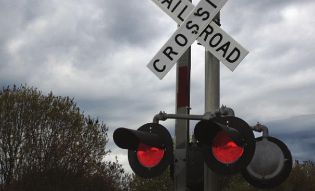 TRAINS have the right of way.