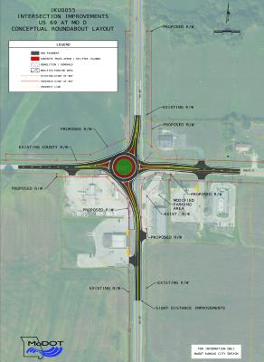 Roundabout proposed to improve Route D and U.S. 69 traffic