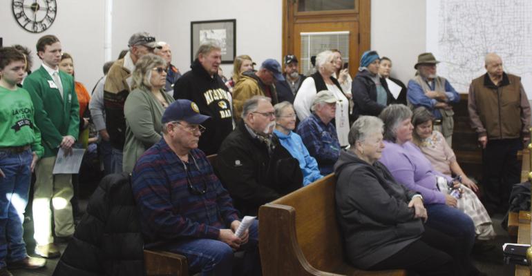 COMMUNITY MEMBERS gather to voice personal experiences with MU Extension programs and call for continued funding during public comment. MIRANDA JAMISON | Staff