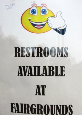 PARENTS and children at the Eagleton Center for 4-H and FFA events learn they have to use bathrooms elsewhere because center renovations are incomplete. J.C. VENTIMIGLIA | Staff
