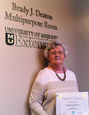 THE MISSOURI 4-H Foundation Frank Graham Volunteer Award recipient is Marjorie Jenkins of Ray County. RILEY JACKSON
