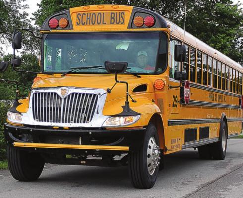 SERVING THE RICHMOND School District, this bus drives last week along East South Street between the high school and junior high school. J.C. VENTIMIGLIA | Staff