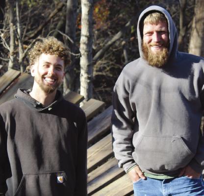 RYAN NEER (left) and Devon Harris want to bring mountain biking to the masses by building trails and features similar to those shown here at Shark Fin. SHARON DONAT | Staff