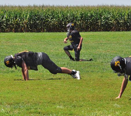 THE BEARCATS get in shape for their 2020 8-man football campaign. SHAWN RONEY | Staff