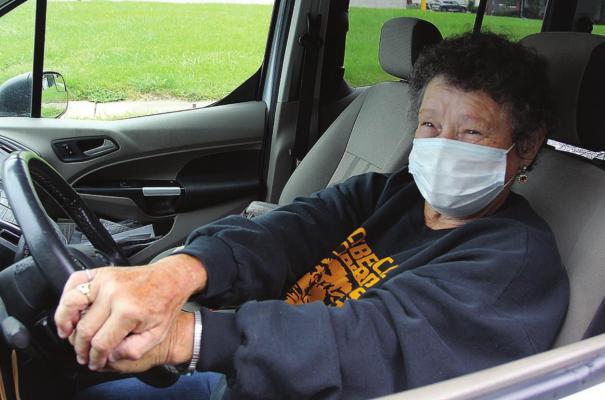 THE FIRST in line, Jean Thompson says she picks up food to help three families. J.C. VENTIMIGLIA | Staff