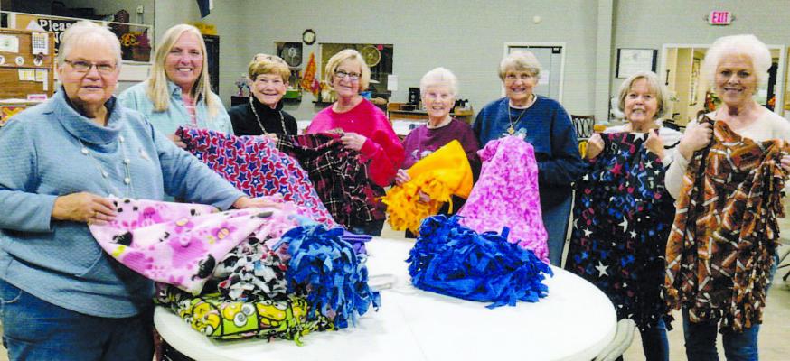 COLORFUL BLANKETS DONATED by sorority sisters Nancy Coleman, Sandra Williams, Jean Schmidt, Margie Bowman, Beverly Phipps, Jan Carnahan and Barb Porter. Submitted