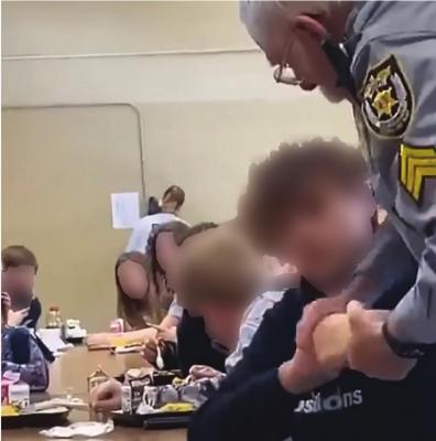 A BOY, 14, declines to listen to a school resource officer’s direction to leave the school cafeteria, resulting eventually in a physical confrontation.