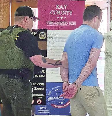 JUAN-DAVID GUTIERREZ was escorted into Ray County Circuit Court by a deputy during a prior arrest. MIRANDA JAMISON | Staff