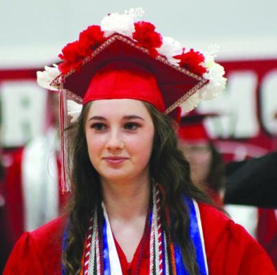 ALEXIS CRAVENS makes her way to her seat. SOPHIA BALES | Staff