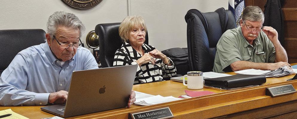 COMMISSIONERS DISCUSS county infrastructure and funding considerations, including decisions tied to bridge conditions and long-term planning. MIRANDA JAMISON | Staff