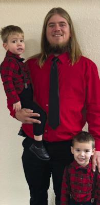 ALEX WRISINGER and his nephews Brayden (left) and Brently Regan enjoyed spending time together at a family gathering. Submitted