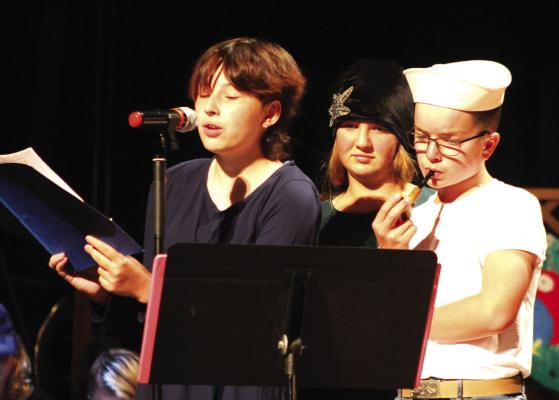 RACHEL O’DELL, Avis Rodenburg and Jasper Gay perform in “Treasure Island, A Radio Play” by Ruth Giordano Aug. 13 at the Farris Theatre in Richmond, with the production sponsored by the Friends of the Farris Inc. SOPHIA BALES | Staff