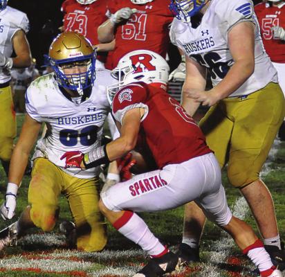 EVEN AFTER watching Richmond’s heartbreaking 35-26 Sept. 24 homecoming loss to Lafayette County of Higginsville, the love of pickleball can be so strong that it lures an RHS graduate to visit Husker country. SHAWN RONEY | Staff