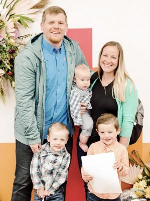 ORRICK’S new high school principal, John Haleyappears with his wife Faith, and three sons, Canaan, Luke and Micah.
