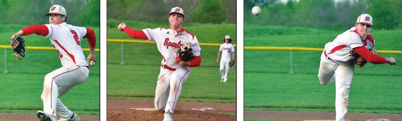 THIS GROUPING from a 2019 ballgame shows how Richmond pitcher Tyler Pyle delivers on the mound. SHAWN RONEY | Staff