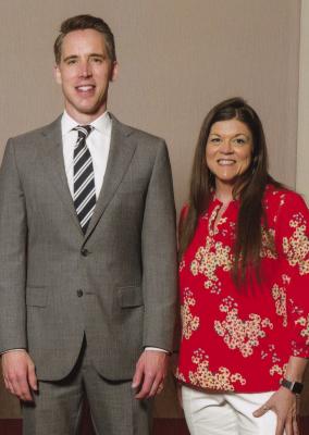 Senator Josh Hawley (left) and Heather Pugh met in May while attending sheltered workshops in Washington D.C. Read more on Page 6. | Submitted