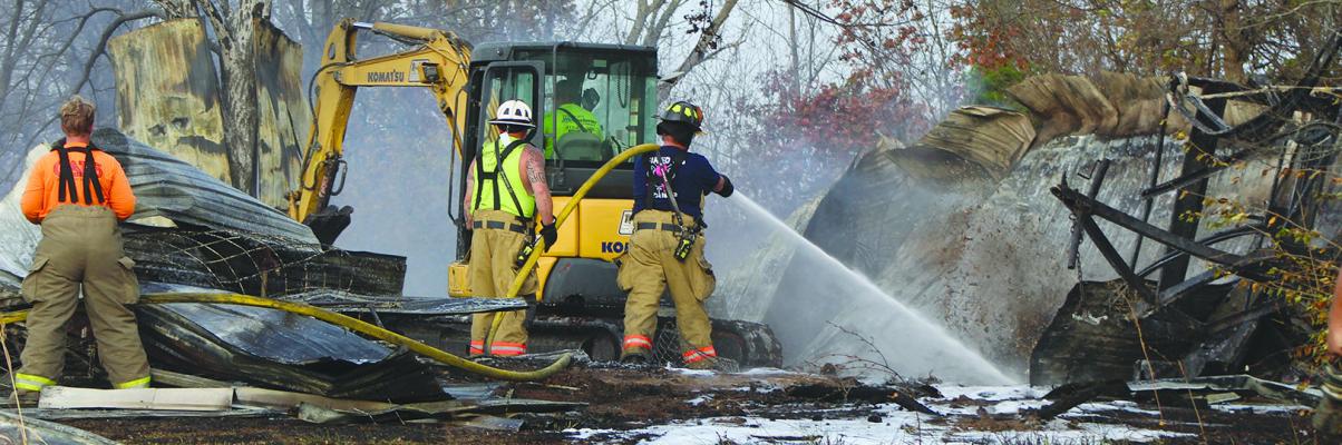 LAWSON FIRE DEPARTMENT (LFD) responded to a report of a brush fire earlier this week. The cause of the fire is unknown but resulted in the loss of two barn structures and burned approximately 20 acres of land. LFD Chief Ryan Busby expressed his sincere gratitude to the mutual aid departments who responded to help extinguish the blaze, including Cowgill, Fishing River, Lathrop, Orrick, Stet, Hardin Wood Heights, Polo and Richmond. SHARON DONAT | Staff